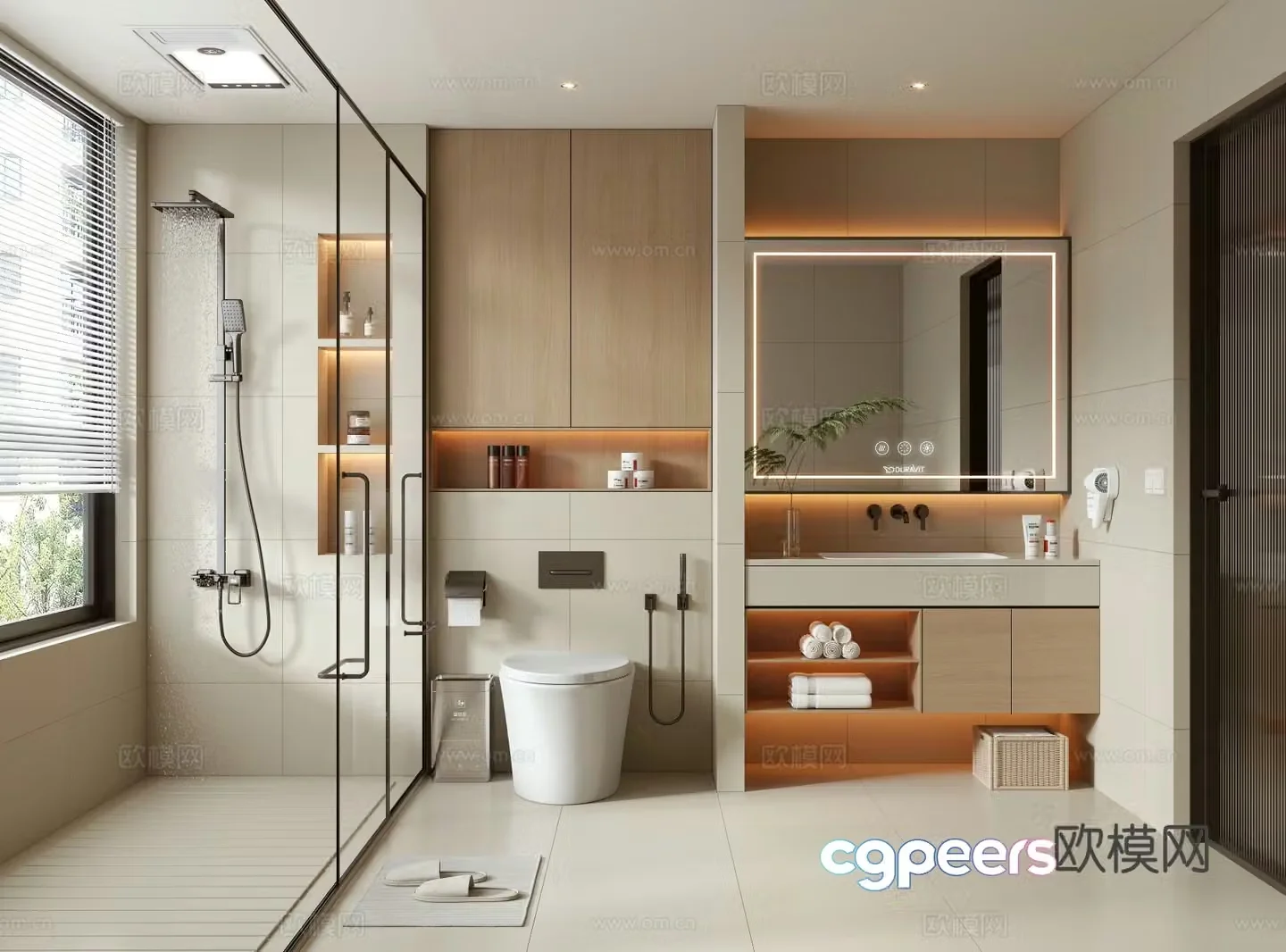 Modern bathroom bathroom 3d model