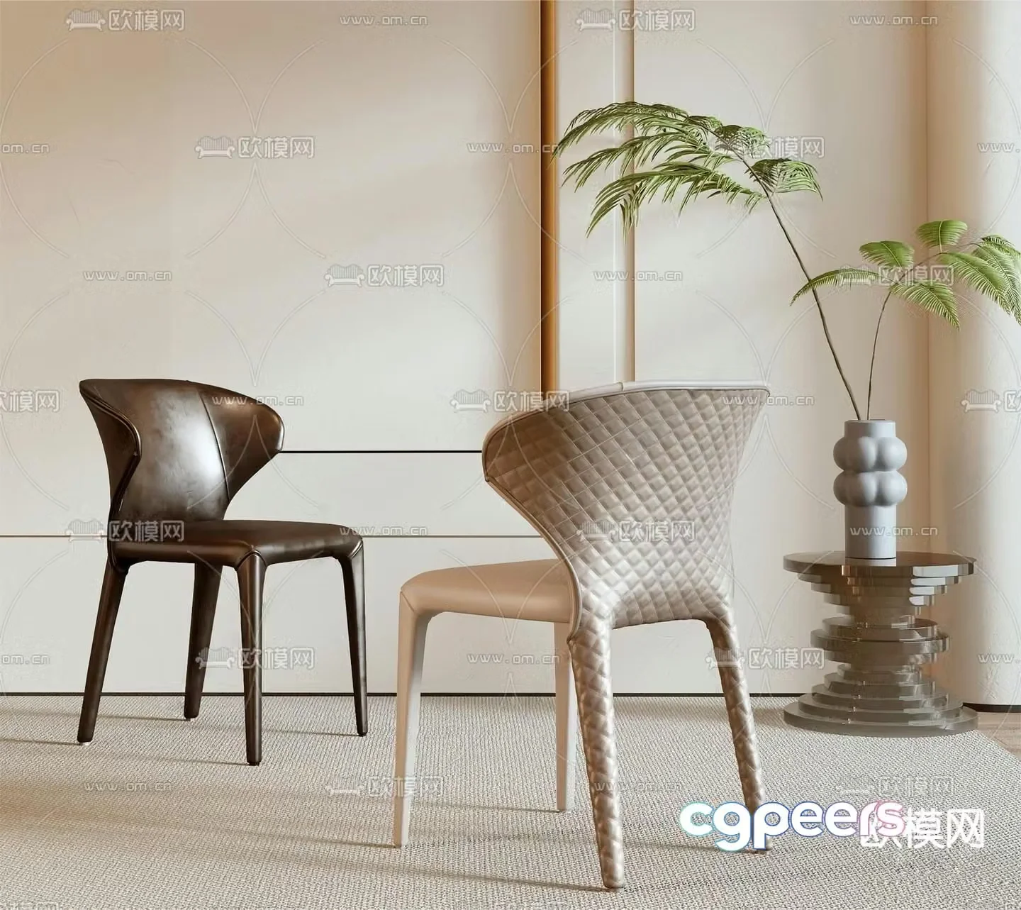 chair dining chair 3d model