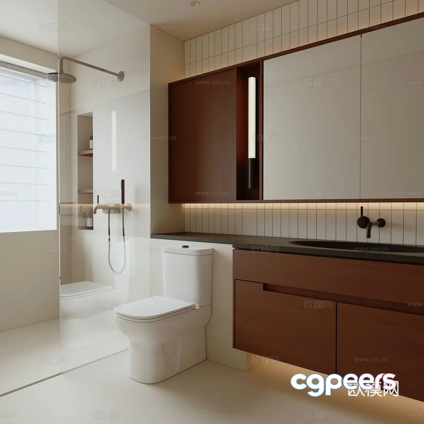 Modern medieval bathroom 3d model