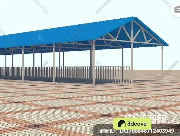A Blue And White Building