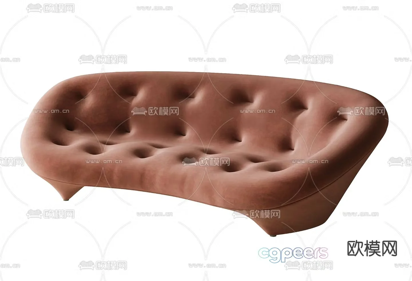 Special shaped sofa curved sofa 3d model