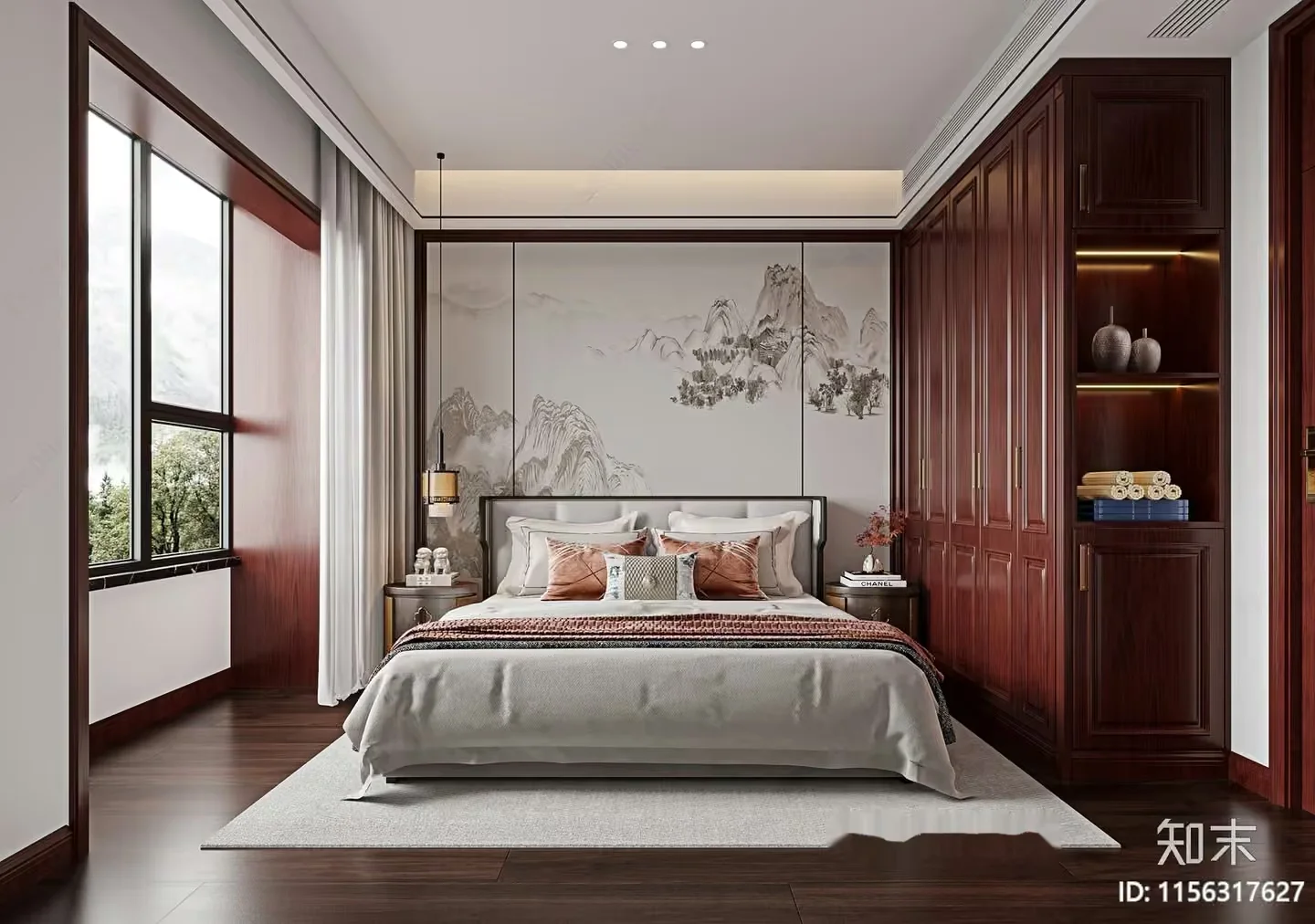 Cozy Bedroom 3D Model – 1610 – VRAY Render