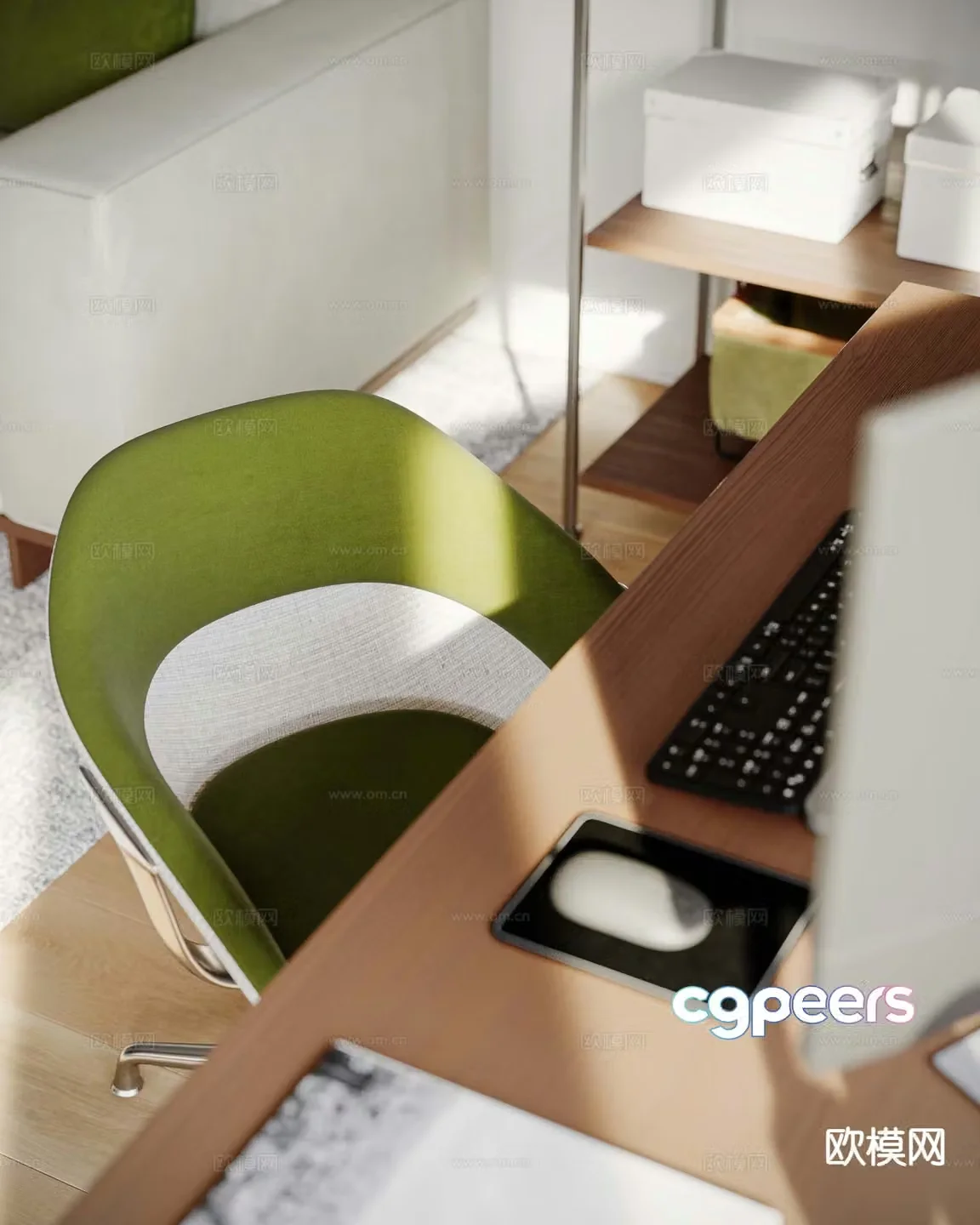 Modern office chair shift chair staff chair 3d model