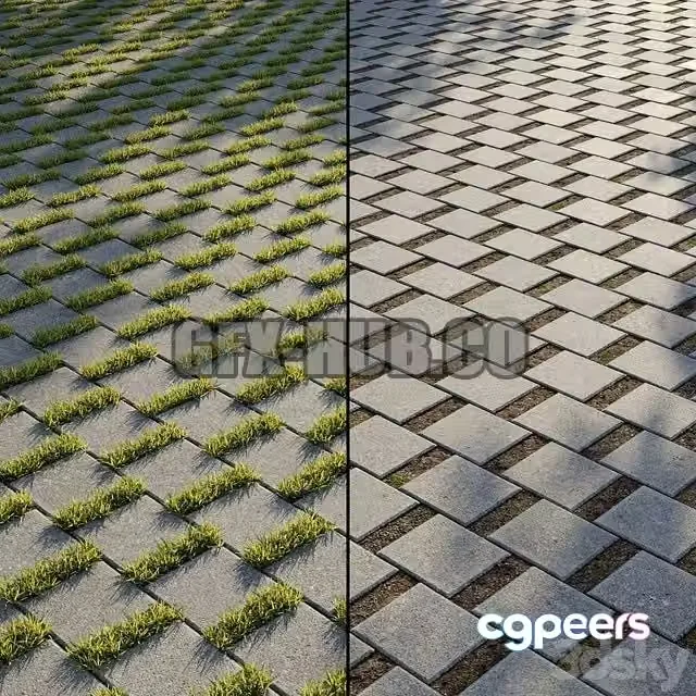 3ds Max Free – Eco-paving Type 1 Pattern 7
