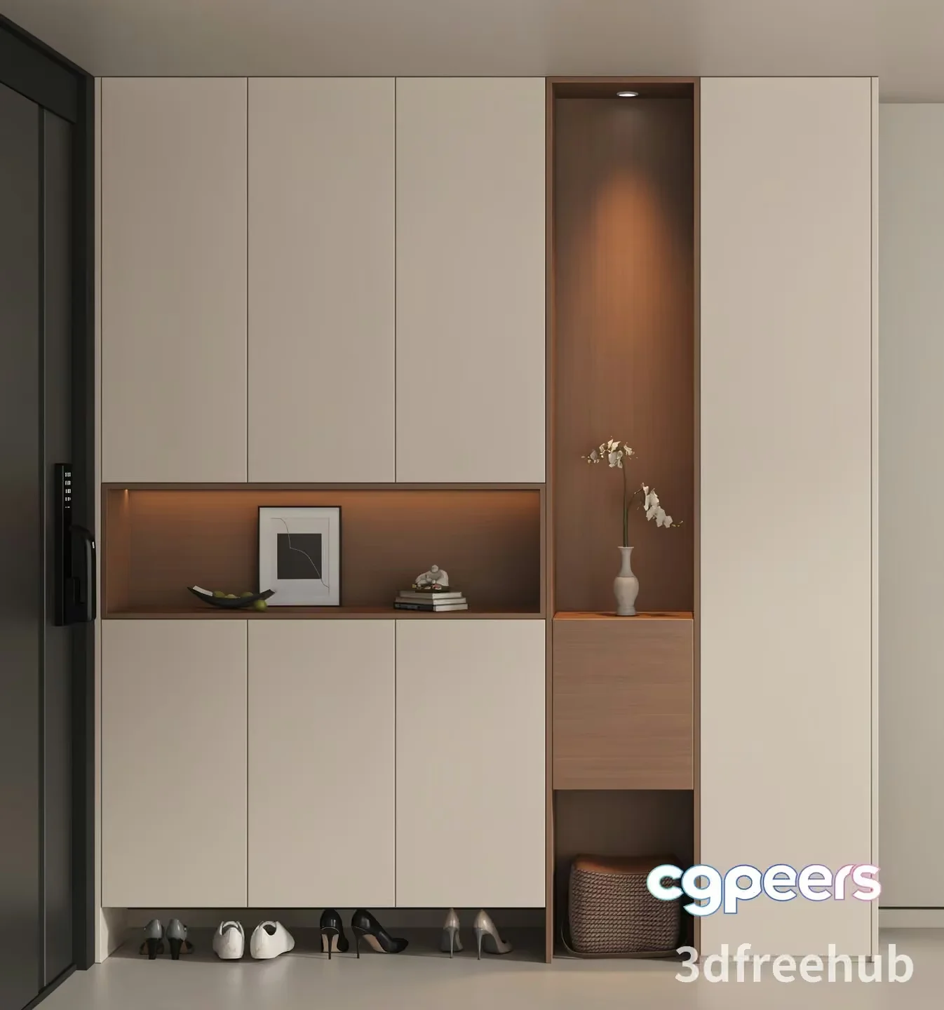 Modern Shoe Closet 3D Model – 20790 – VRAY Render