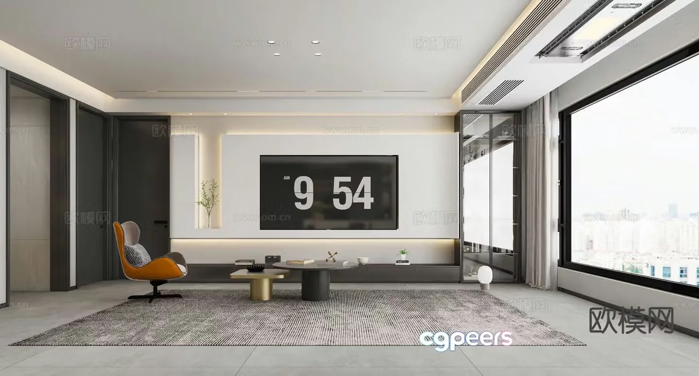 Modern living room 3d model