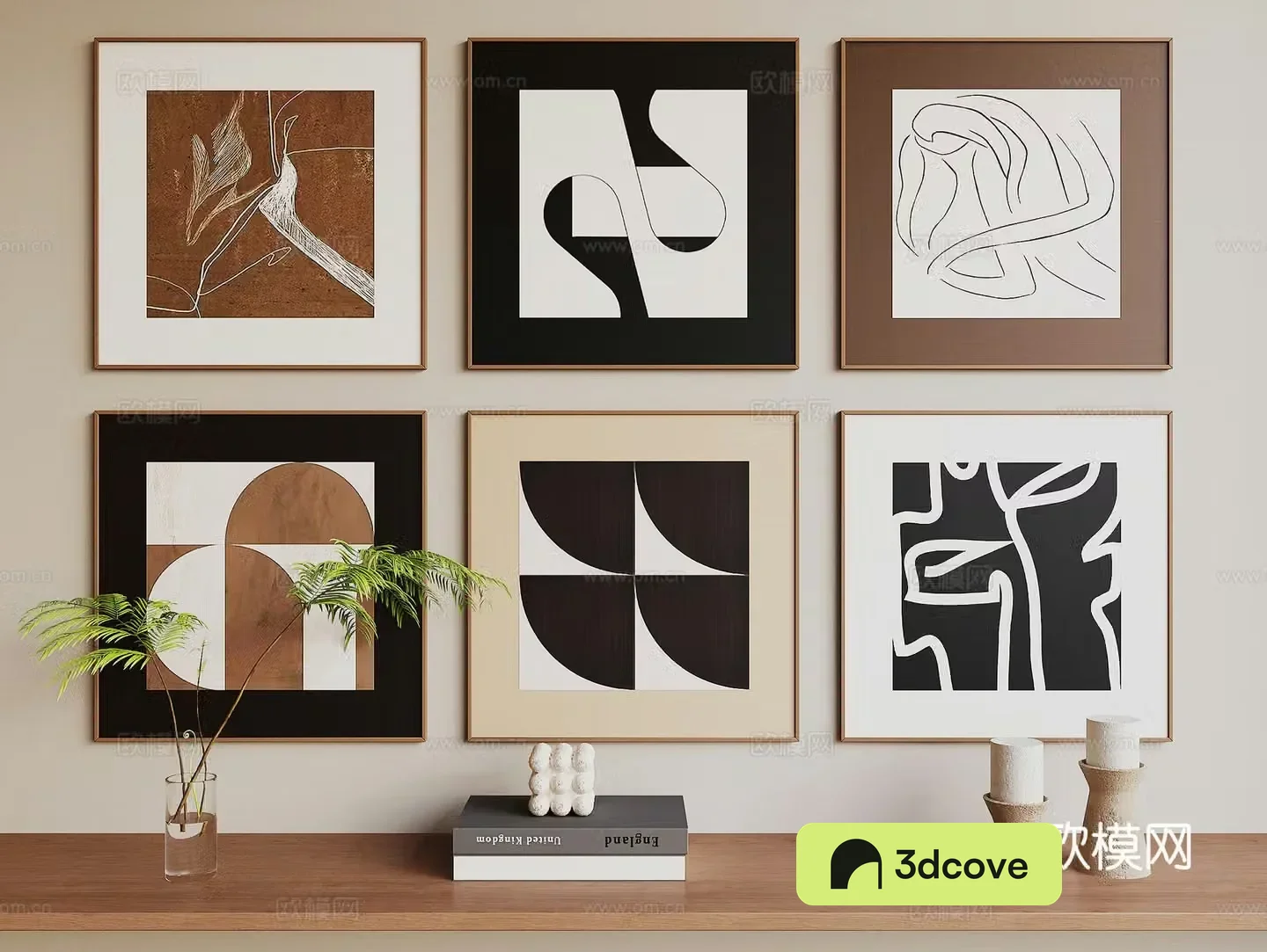 Modern abstract hanging painting