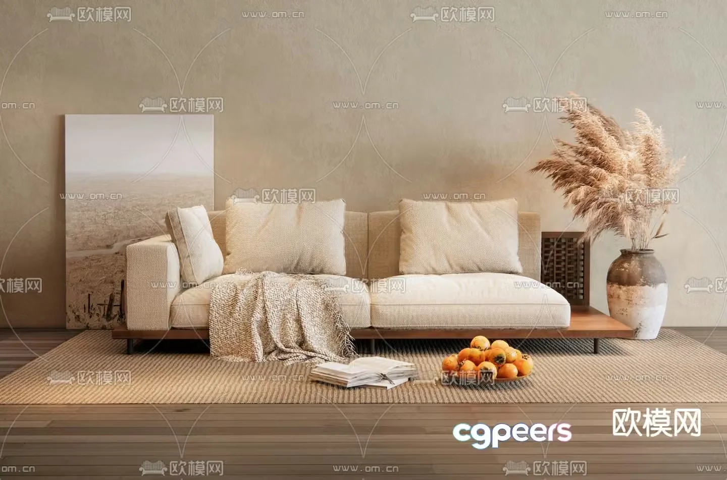 Wabi-sabi loveseat 3d model