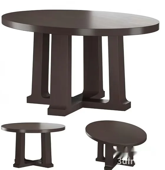 A Table And Stool Set 3D Model – 5870 – VRAY Render