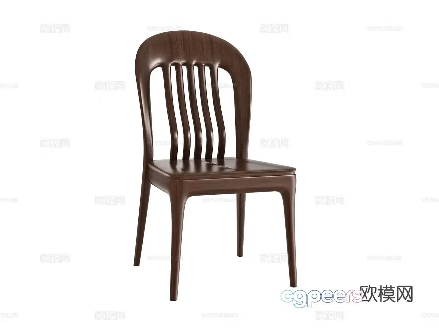 Chinese style chair dining chair back chair 3d model