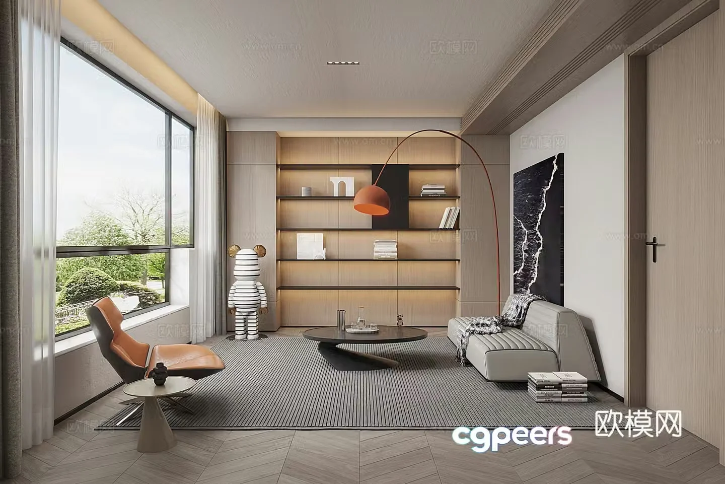 Modern multi-functional room 3D model