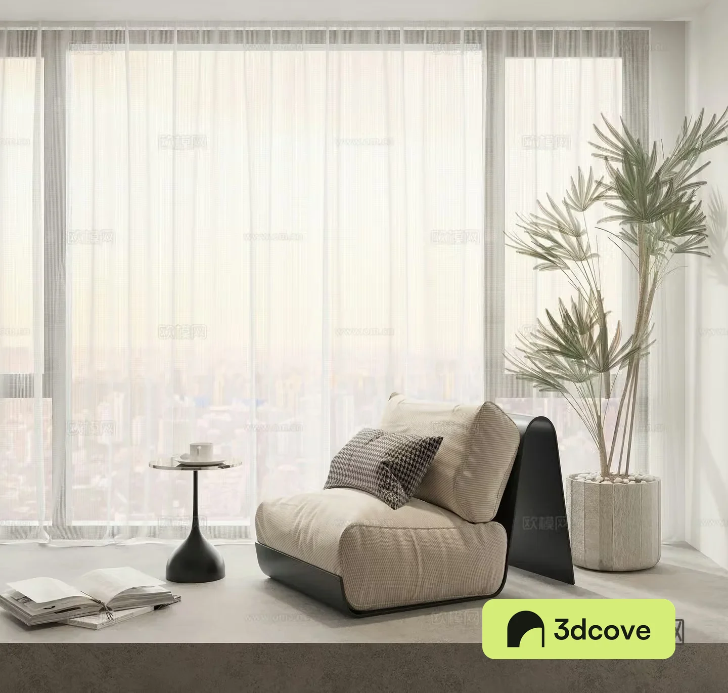 Leisure chair lazy sofa side