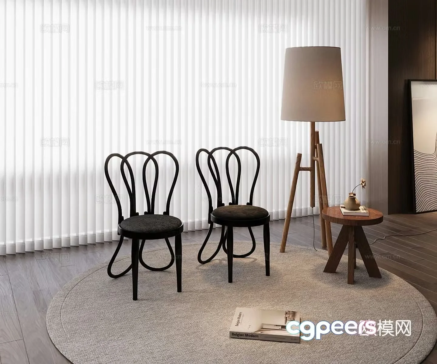 Modern leisure chair 3d model