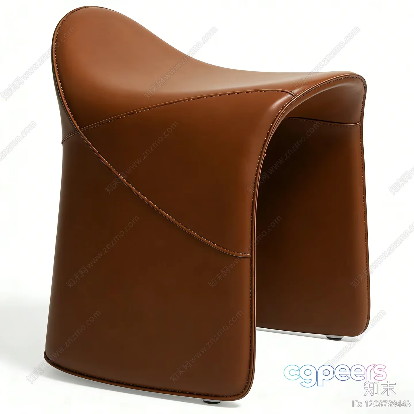Brown Leather Chair 3D Model – 16980 – VRAY Render