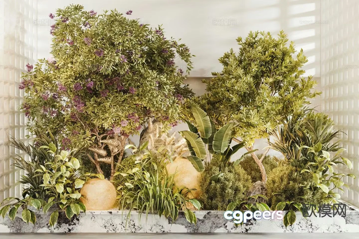 Modern indoor landscaping plant landscaping 3d model