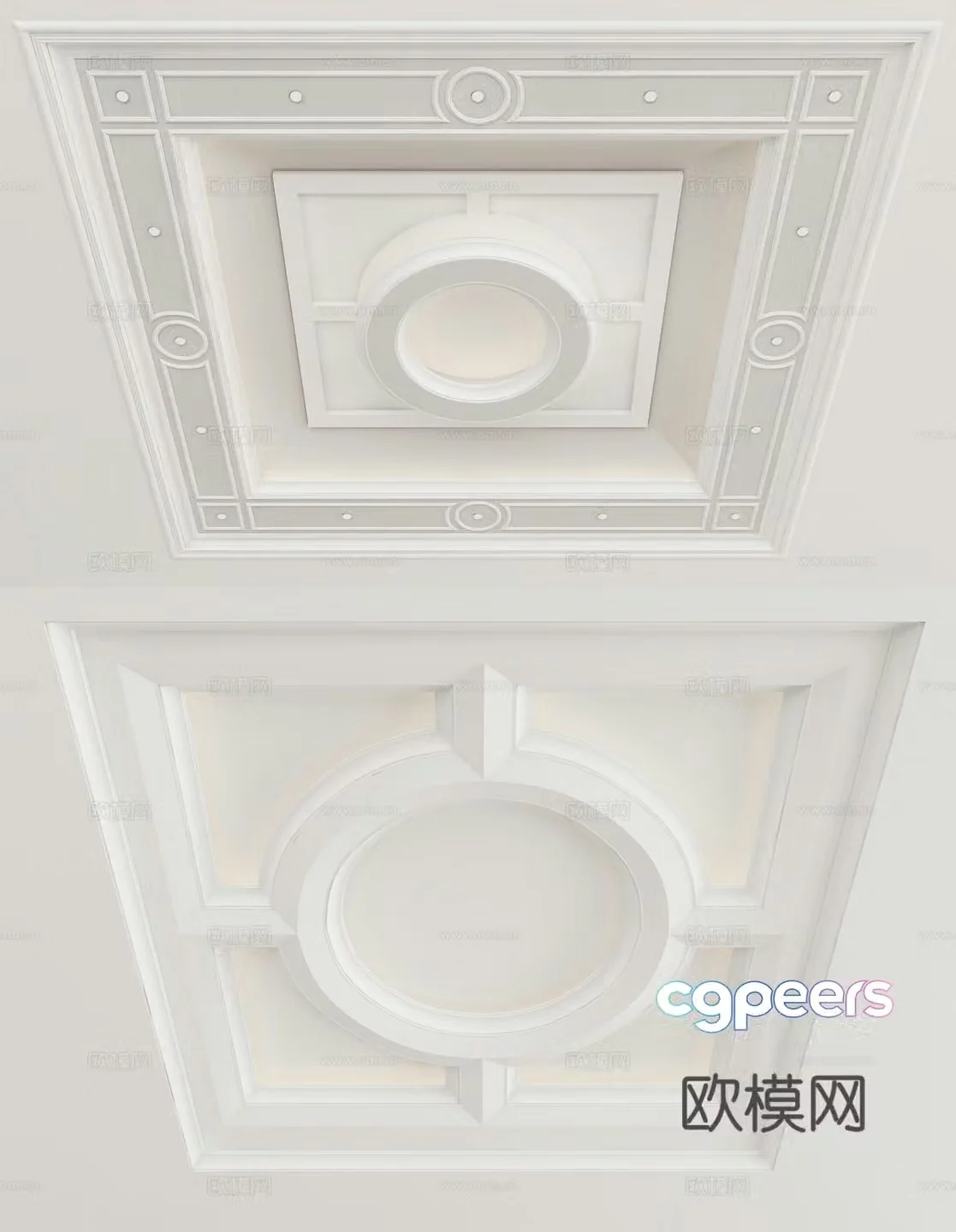 European style ceiling 3D model