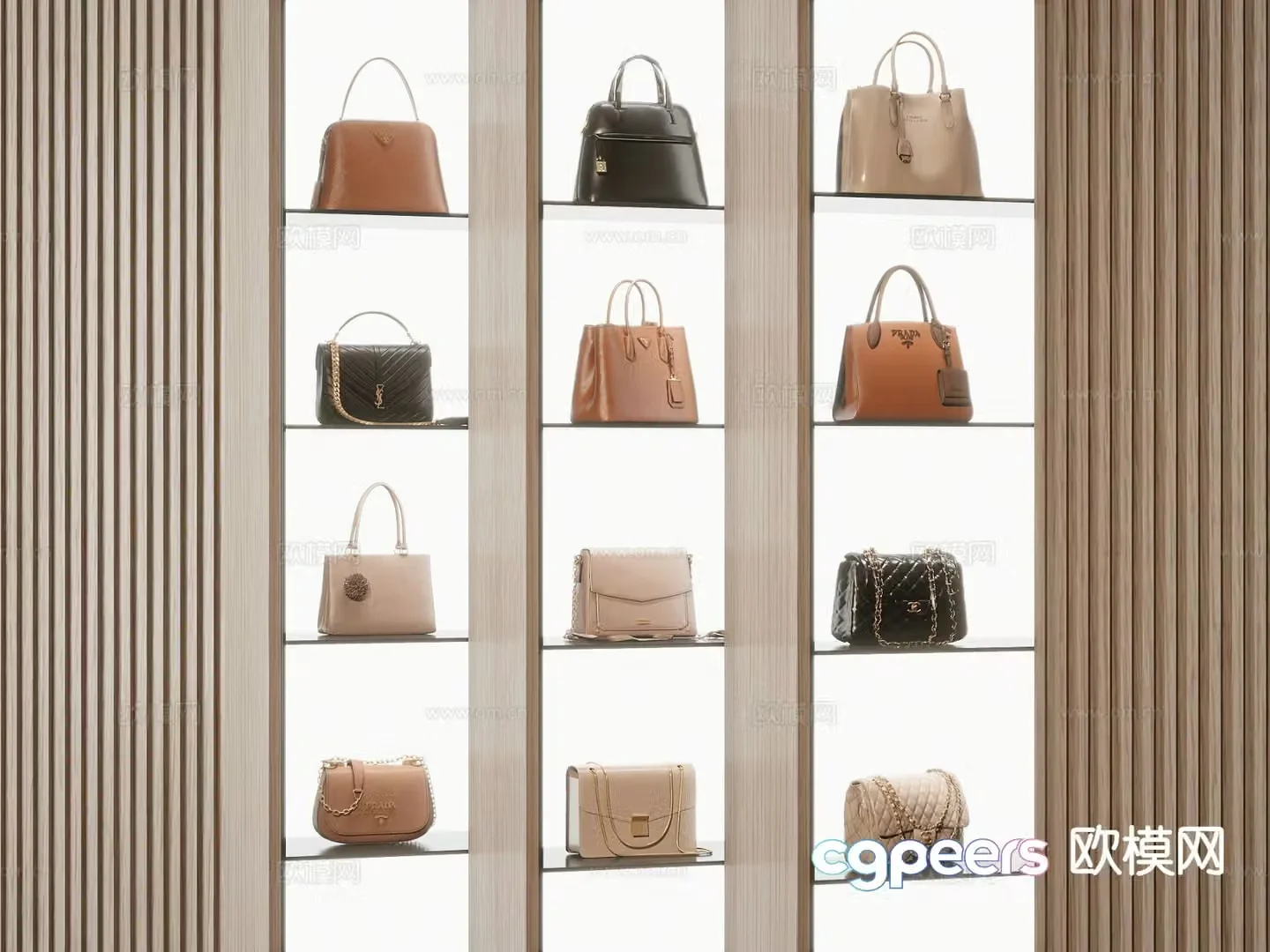 Modern handbag 3d model