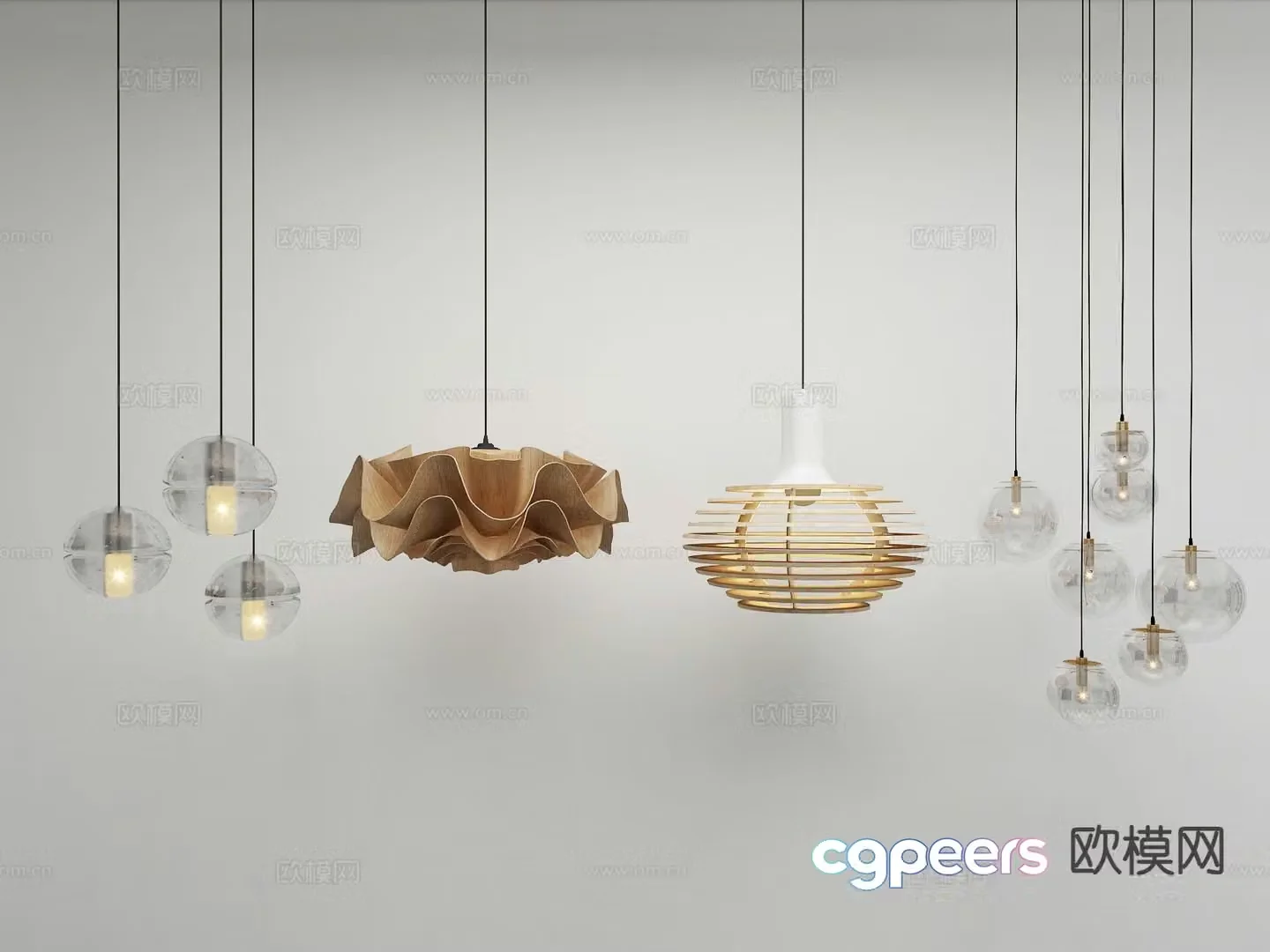 Modern chandelier dining room chandelier 3d model