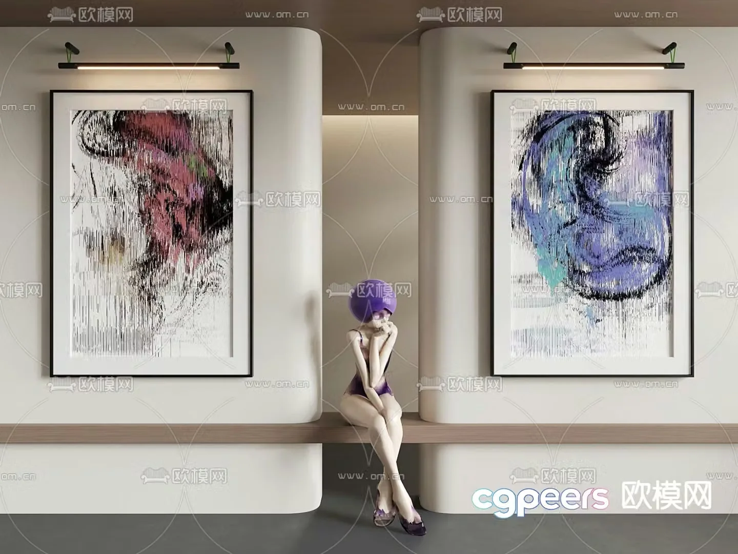 Texture painting Oil painting Decorative painting 3D model
