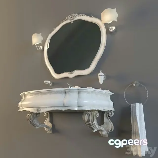 3ds Max Free – Kithnos washbasin by Mobili Di Castello