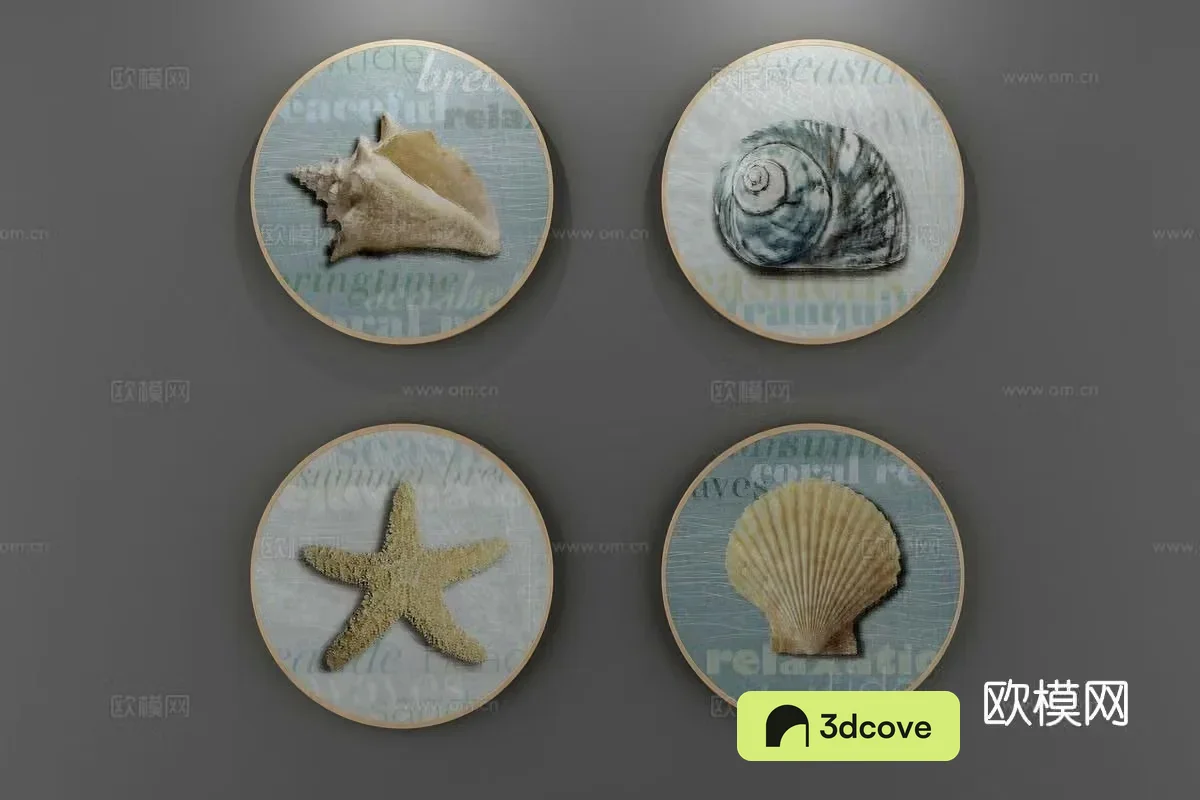 Shell hanging painting decorative painting