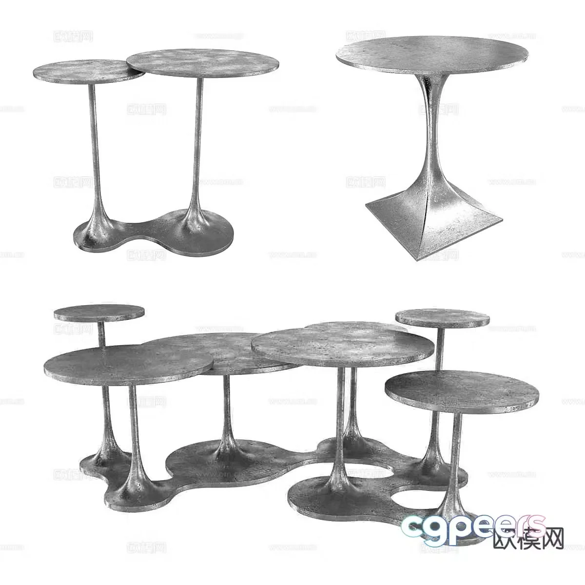 Round table side table corner table leisure table 3D model