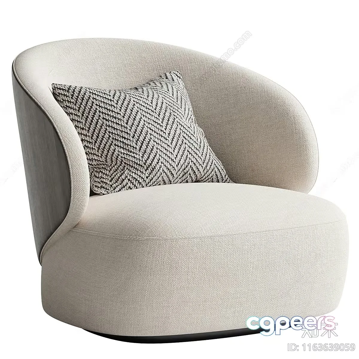 Modern Beige Armchair 3D Model – 15740 – VRAY Render