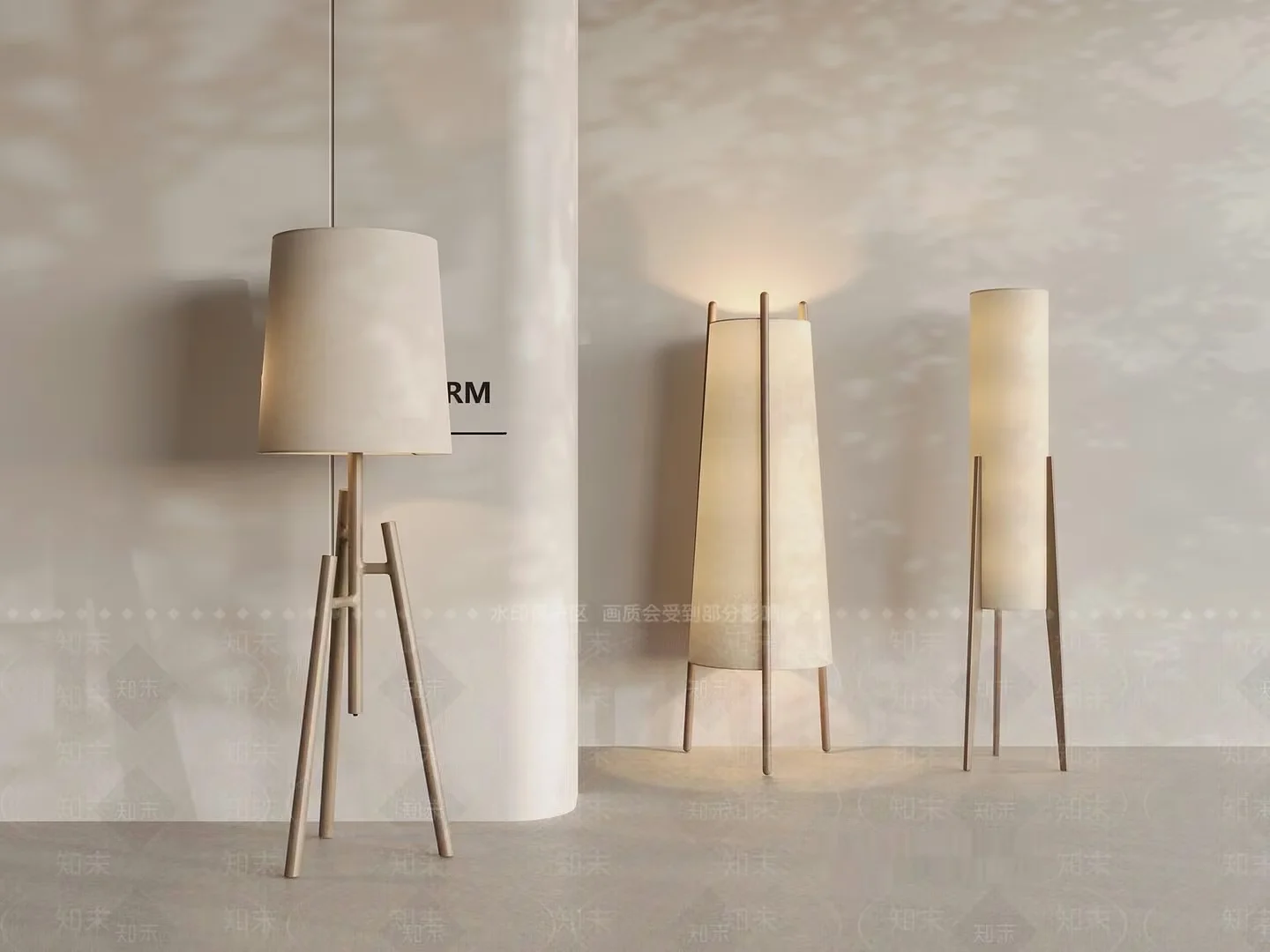 Modern Floor Lamps 3D Model – 13680 – VRAY Render