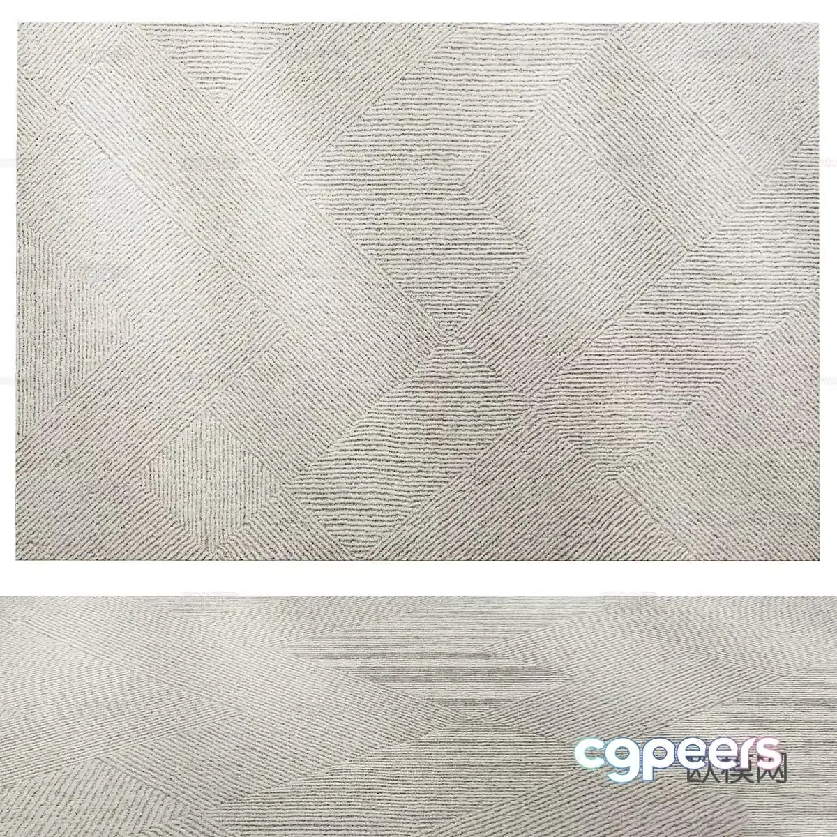 Modern fabric carpet 3d model