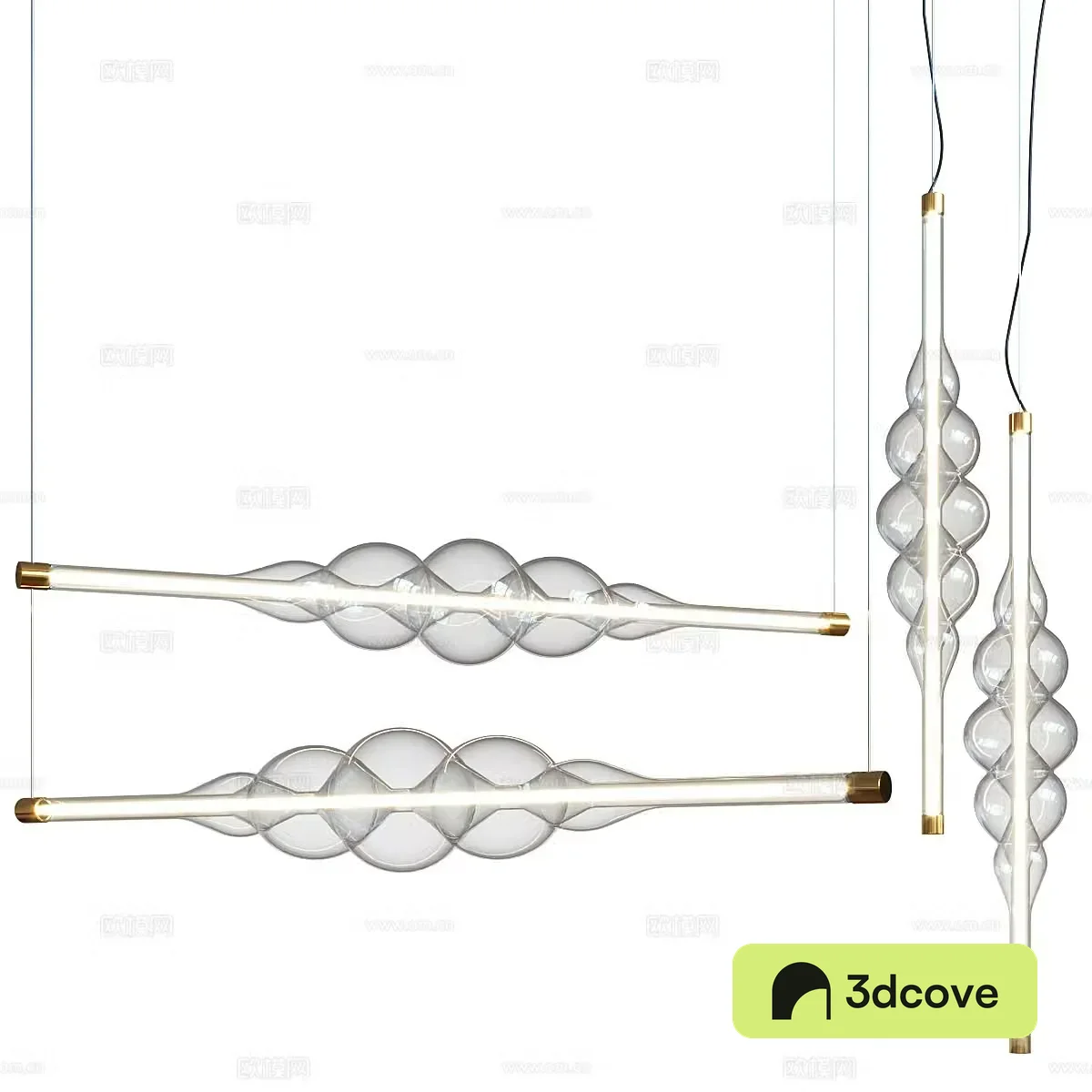 Modern glass chandelier