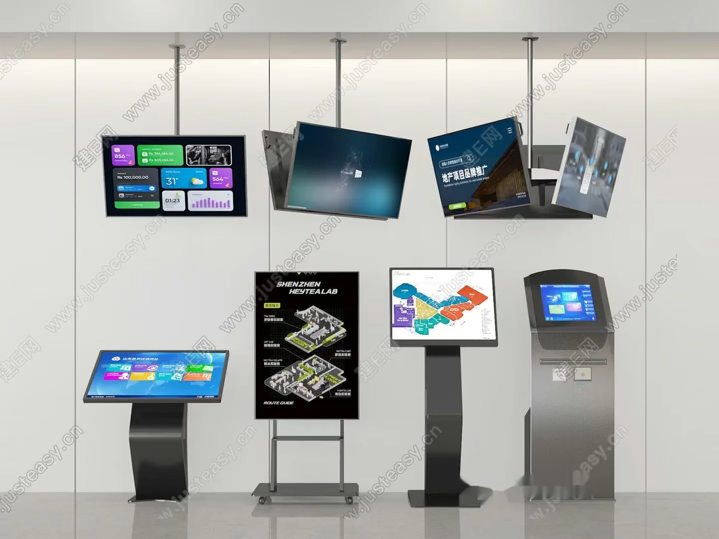 Modern Digital Signage 3D Model – 17093 – VRAY Render