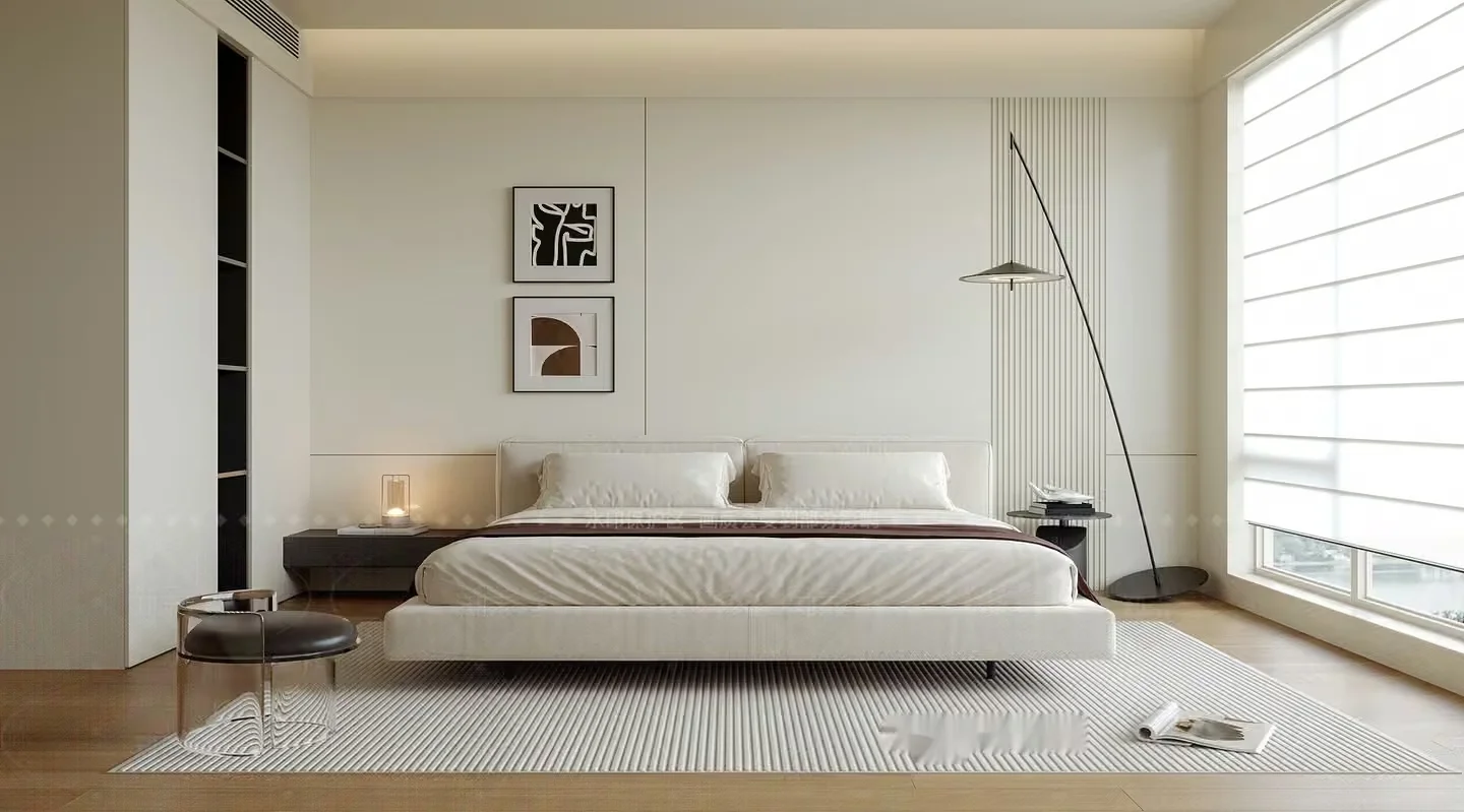 Modern Minimalist Bedroom 3D Model – 8219 – CORONA Render
