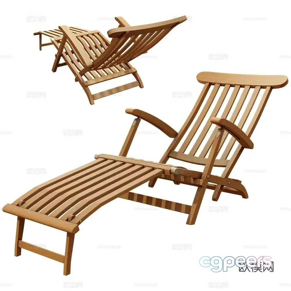 Traditional modern lounge chair outdoor lounge chair Nordic lounge chair wooden lounge chair 3d model