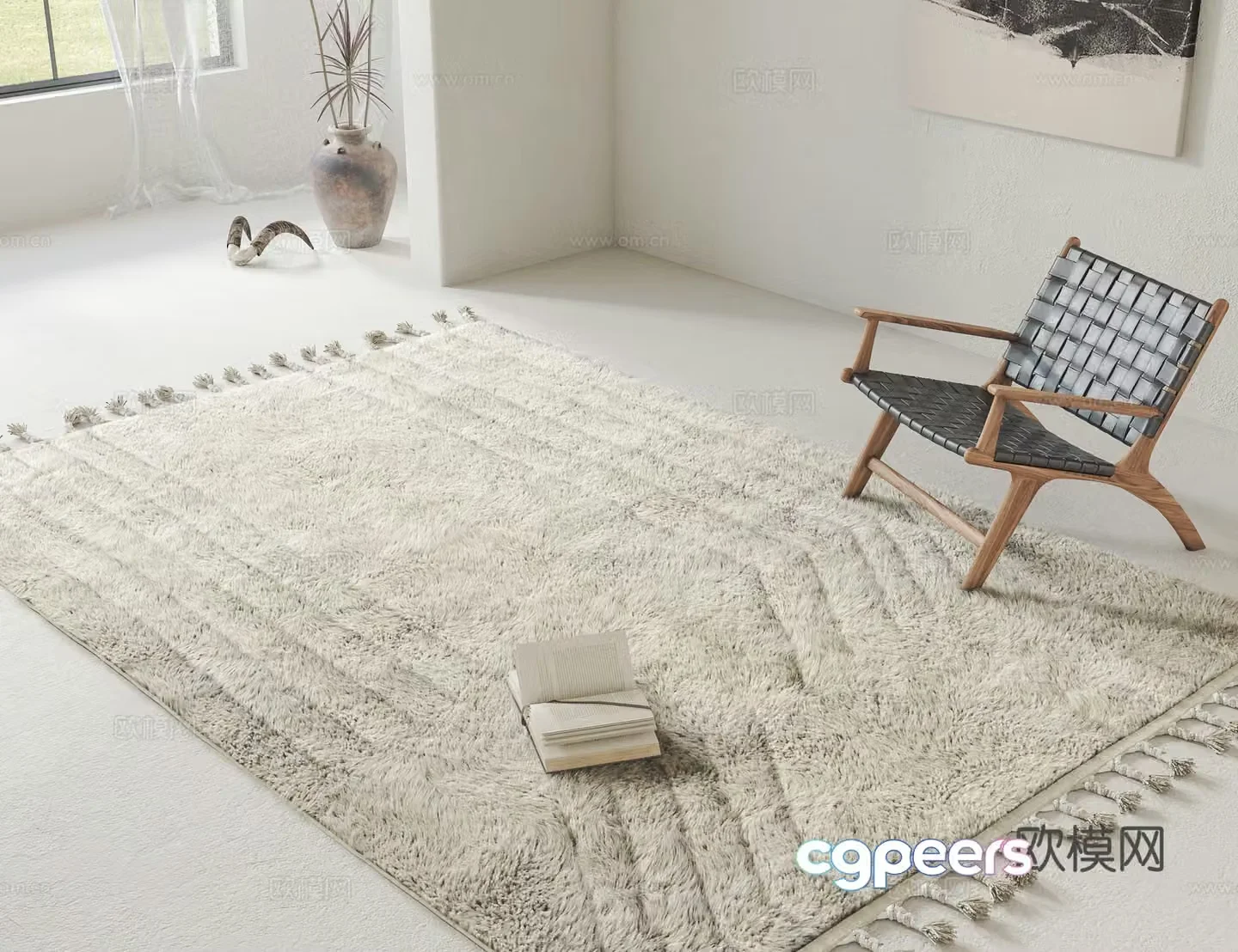 Modern carpet Plush carpet 3d model