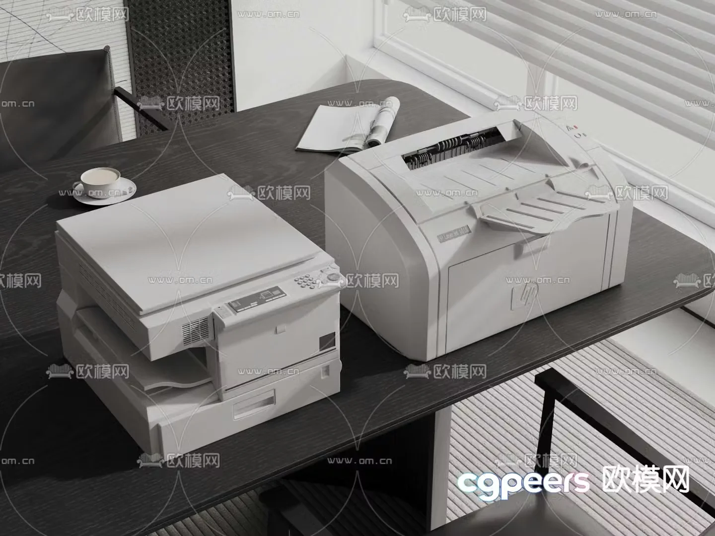 Modern printer copier scanner 3d model