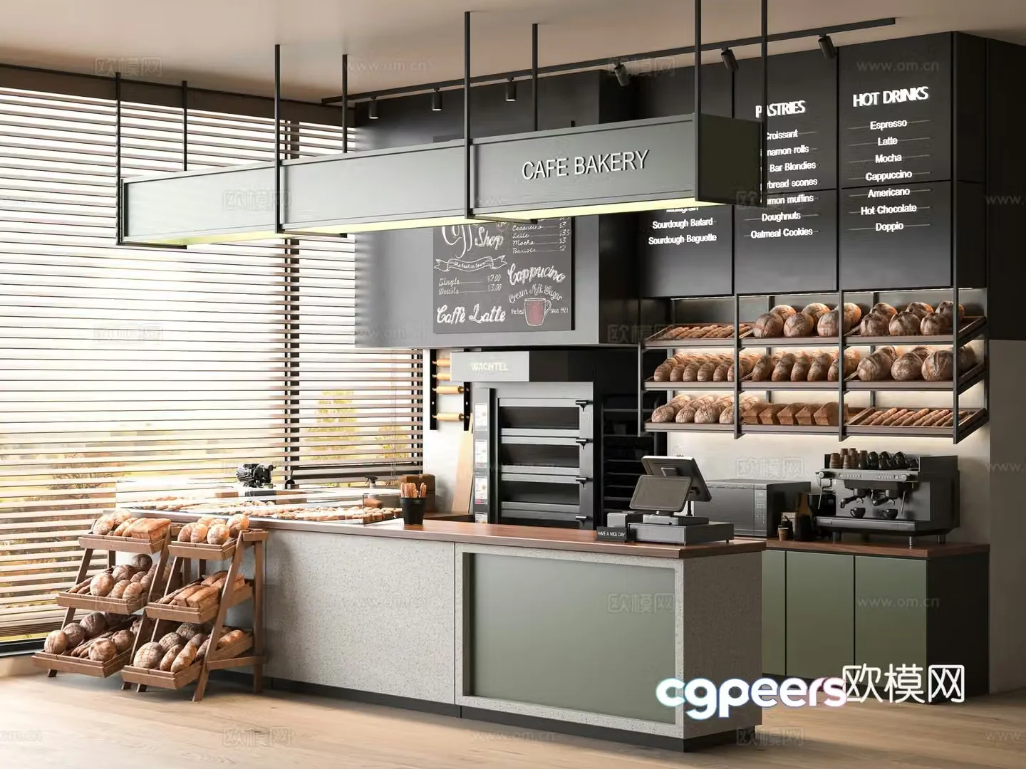 Modern bakery 3d model