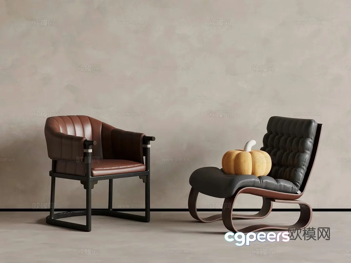 Medium style single chair serves as sofa casual sofa chair 3d model