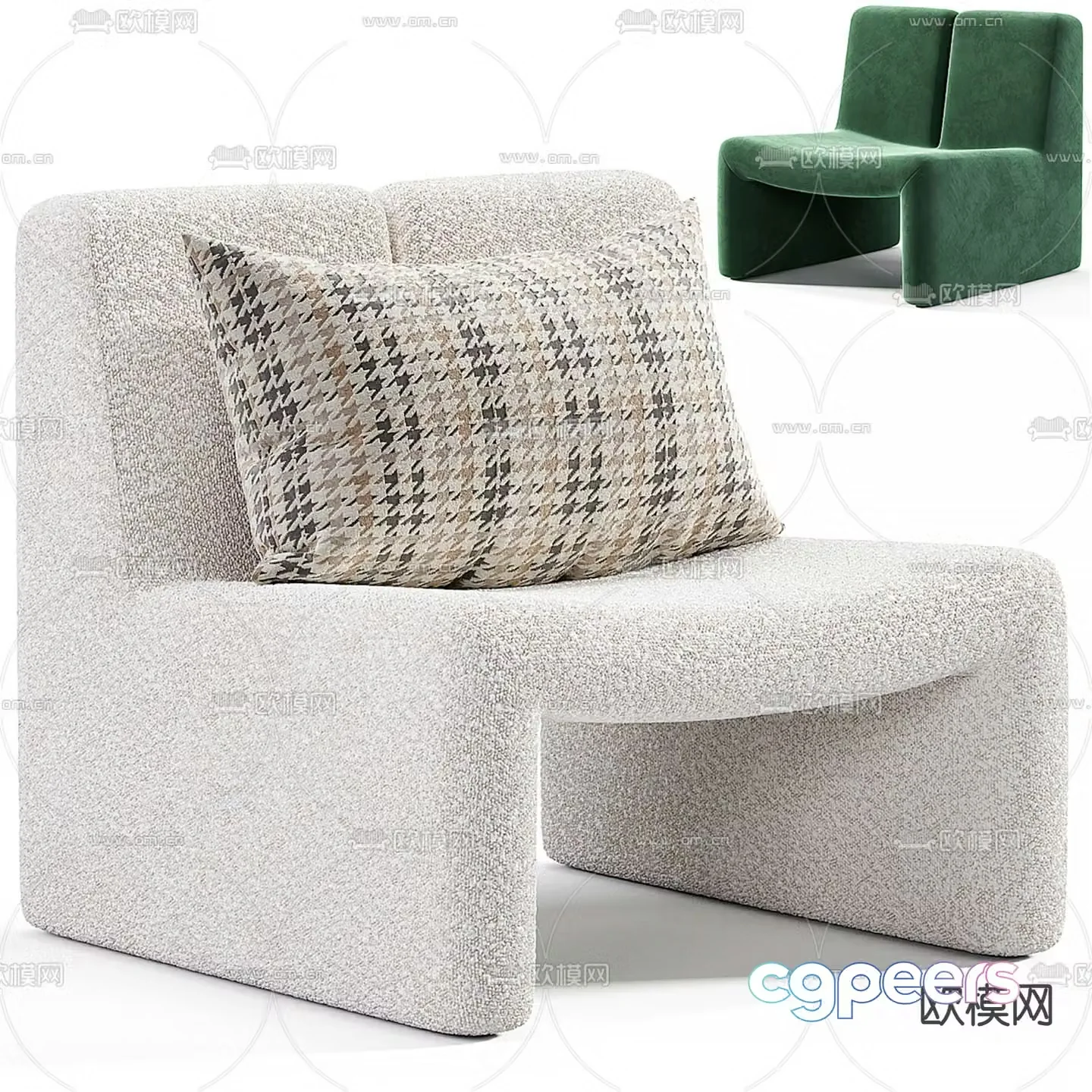 Modern chair leisure chair 3d model