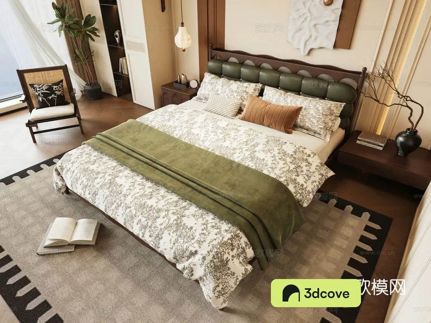 French retro double bed