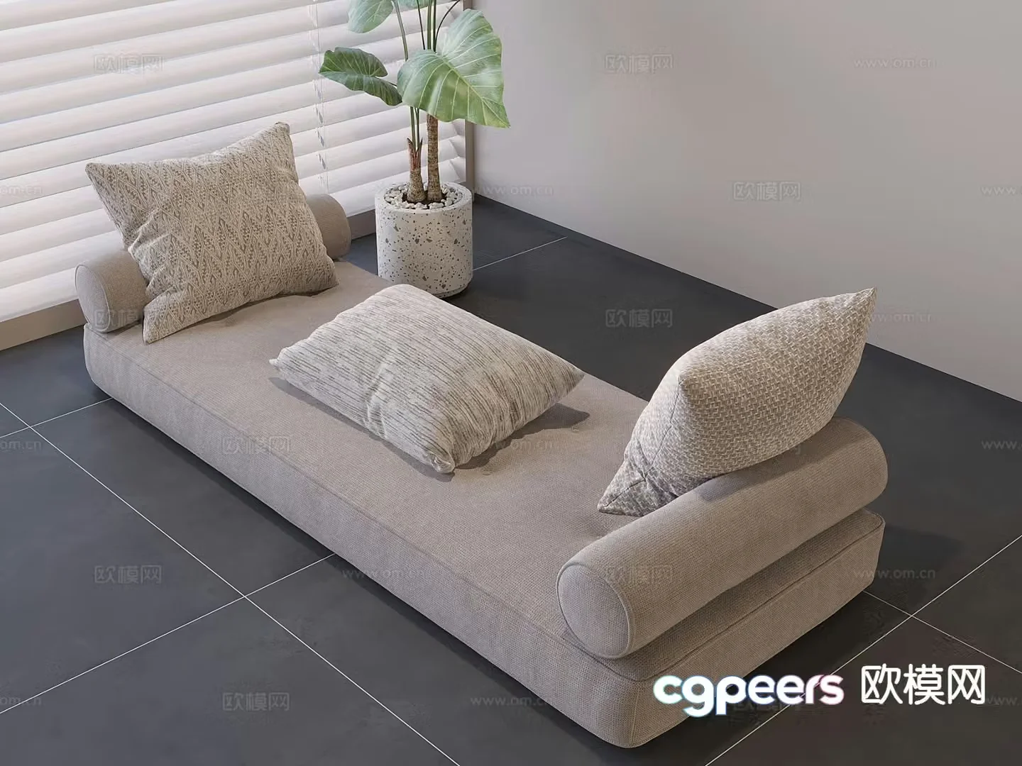 Cushion bay window cushion cushion 3d model