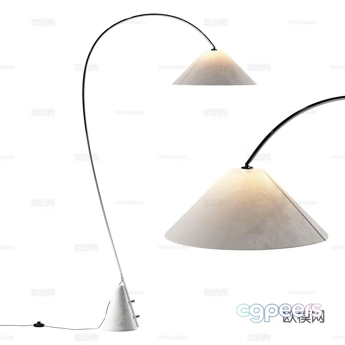 Simple floor lamp Fishing lamp Stone floor lamp Outdoor floor lamp Garden floor lamp Minimalist 3D model