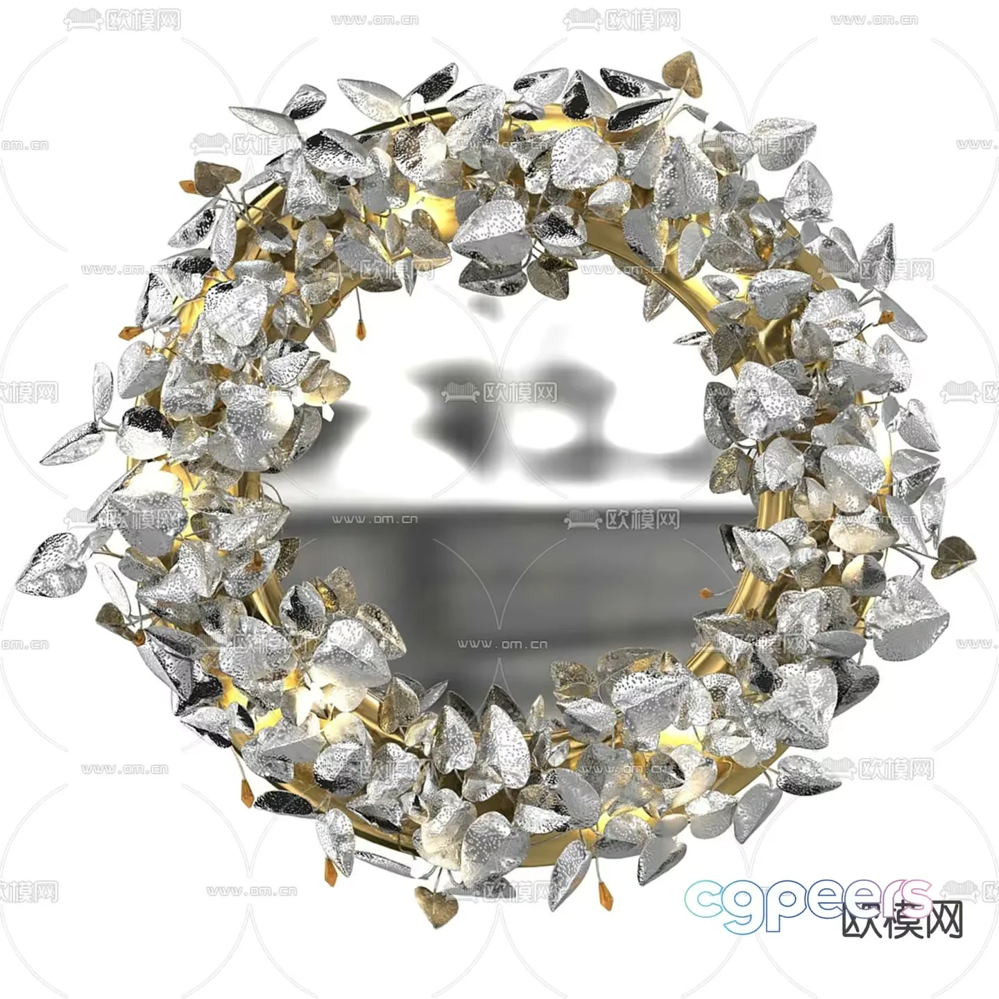 Gold And Silver Wreath 3D Model – 5244 – VRAY Render