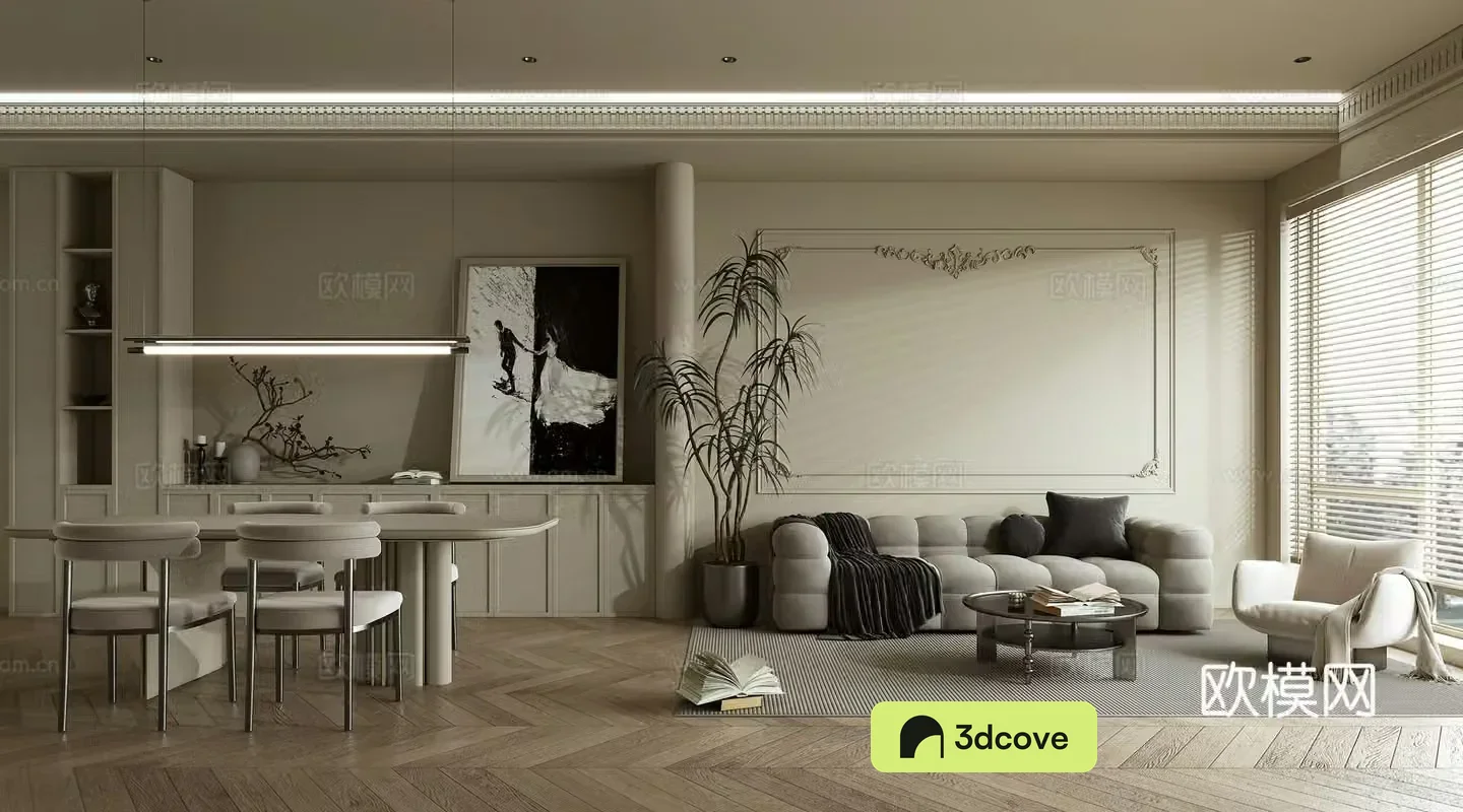 Living and dining room