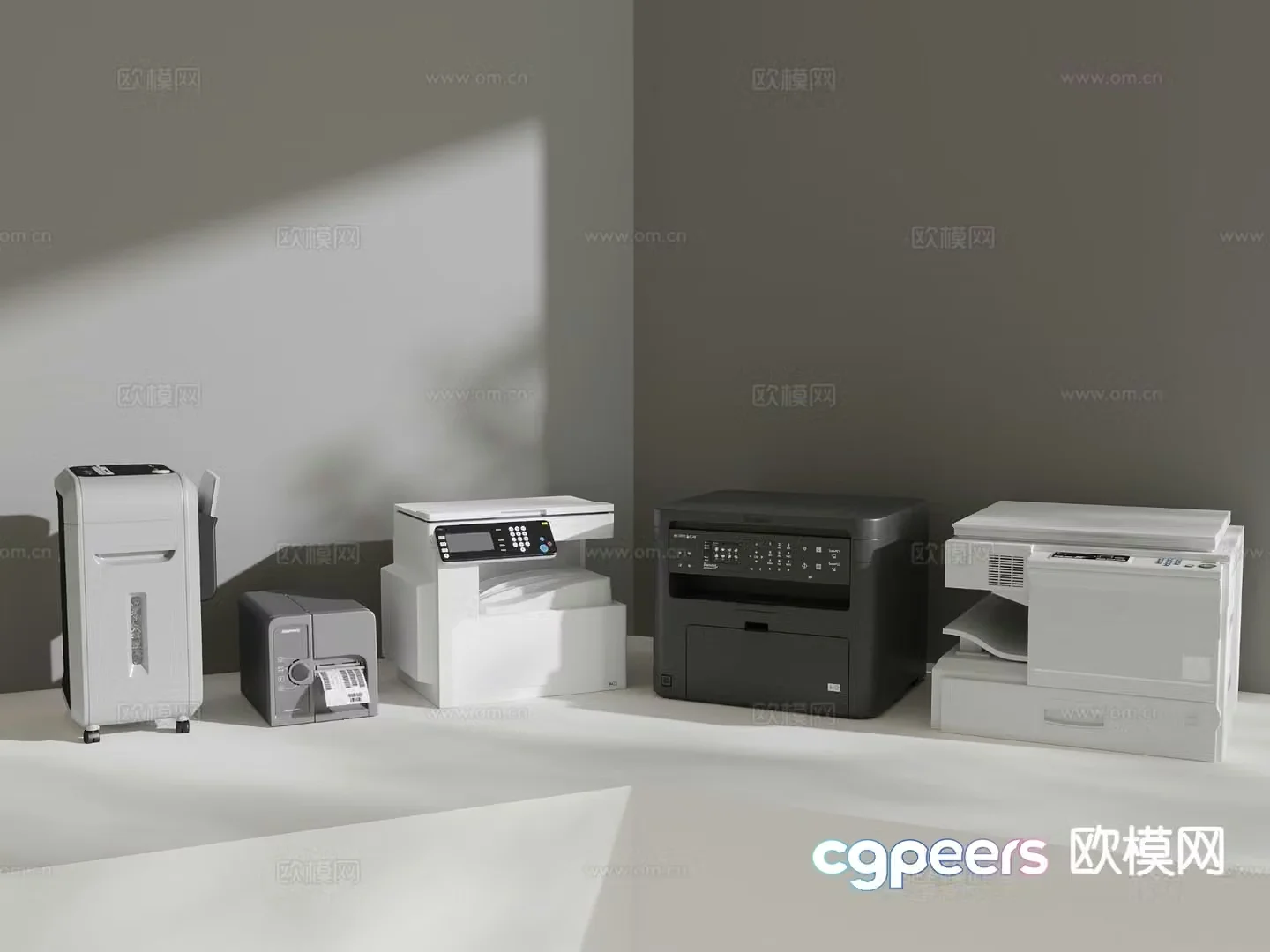 Modern printer copier 3d model