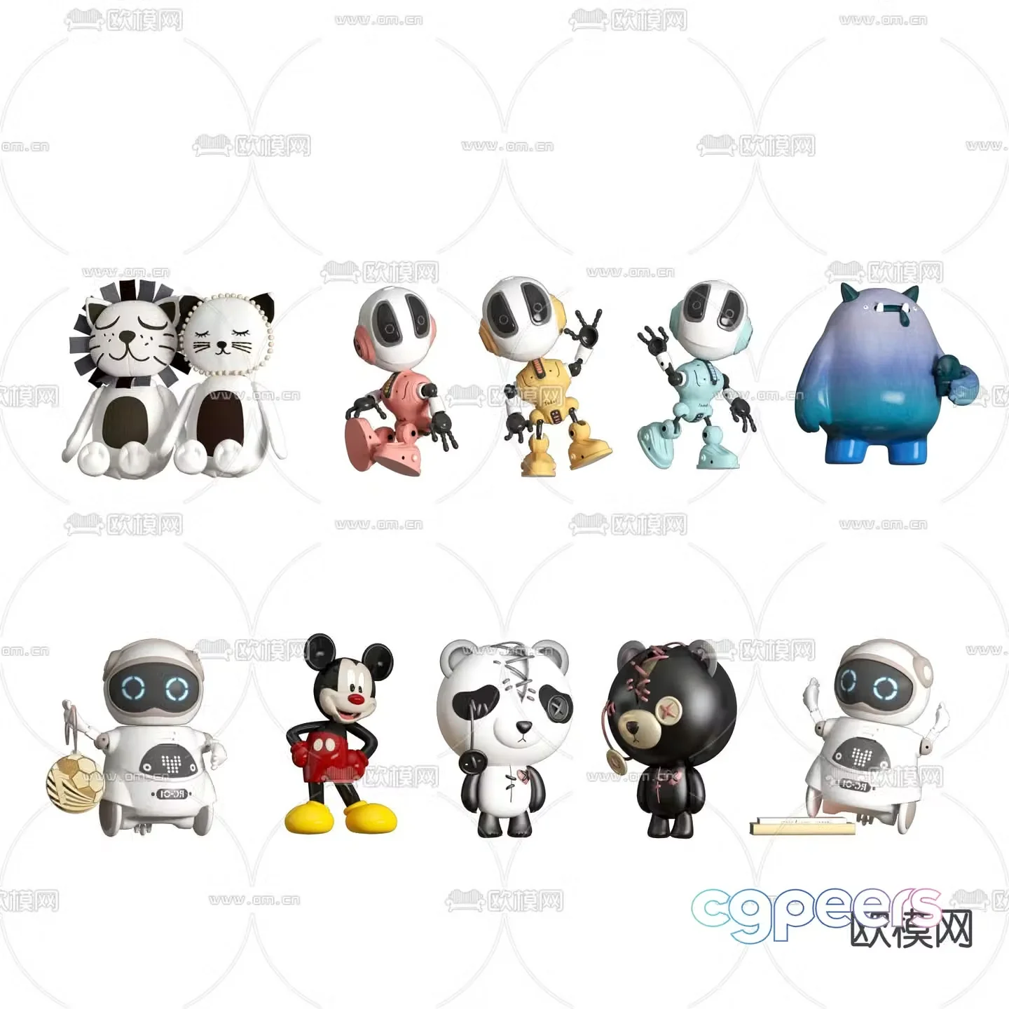 Modern children’s toy doll 3d model