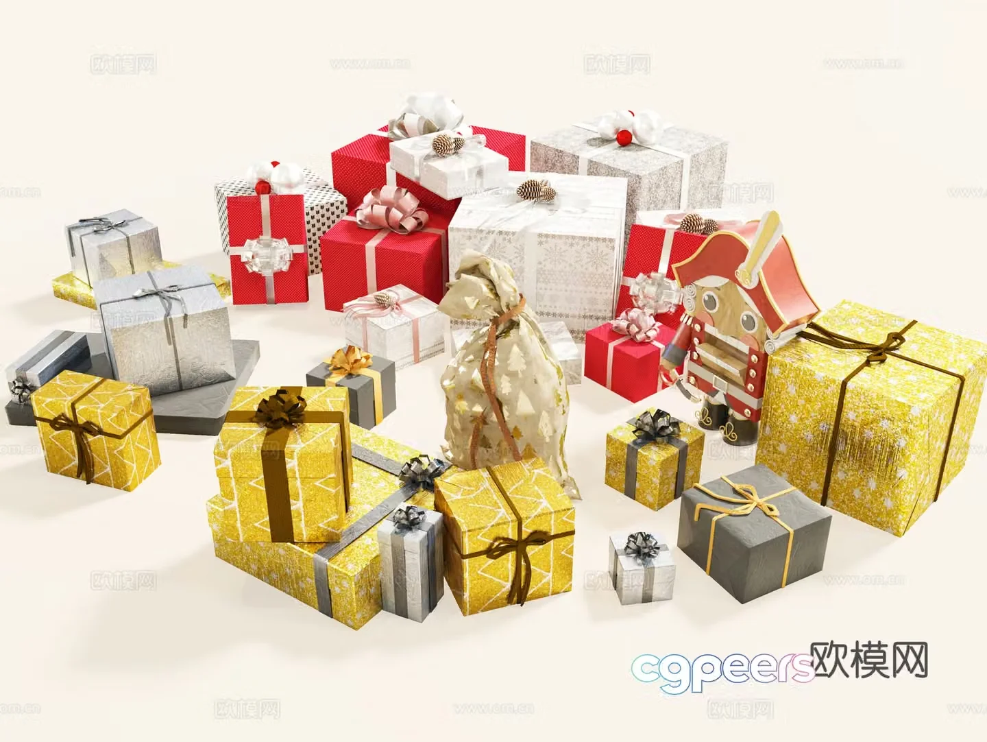 Modern Gift Box Gift Box Gift Box Ornaments Gift Christmas Gifts Heap Packaging 3d Model