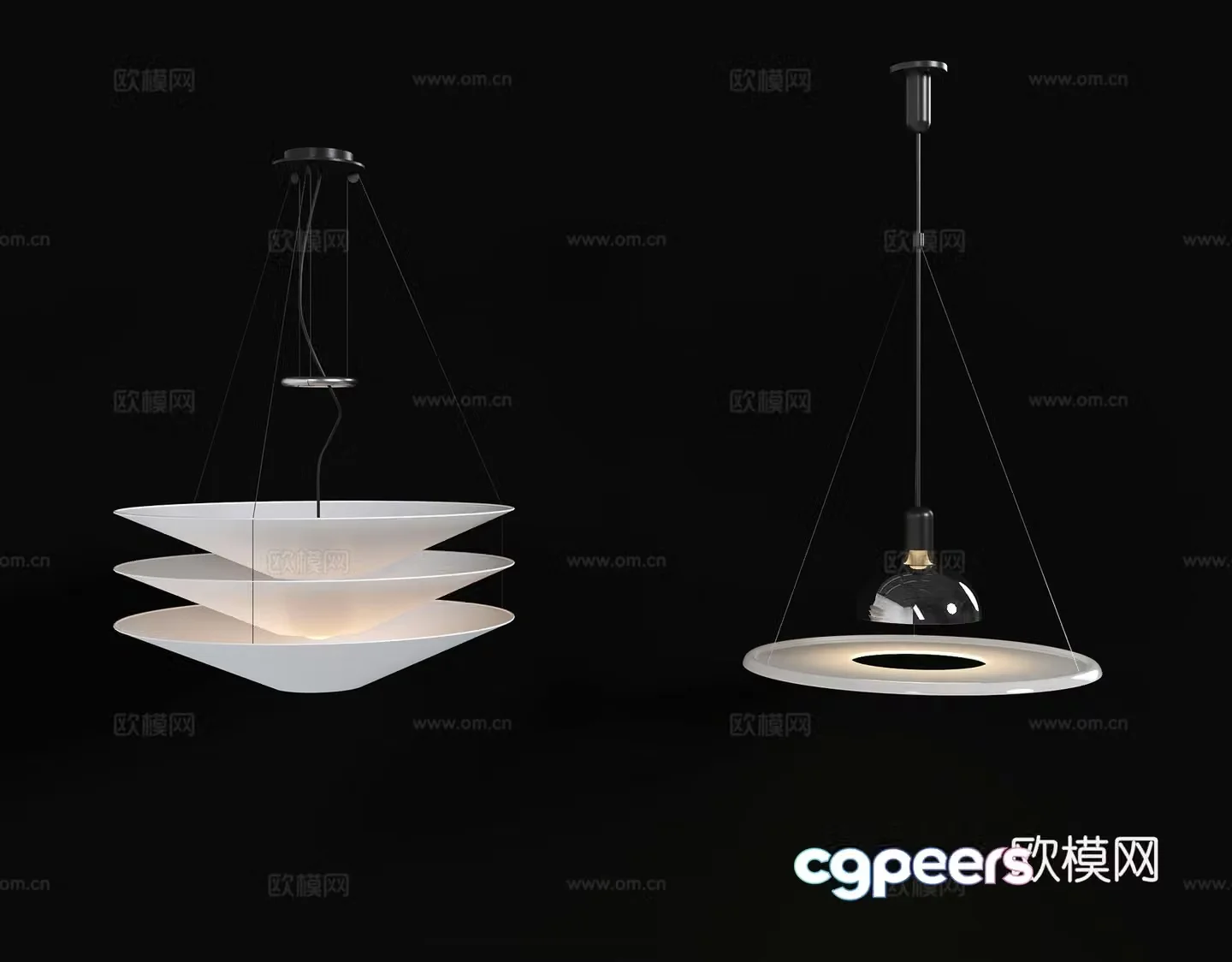 Modern chandelier 3d model