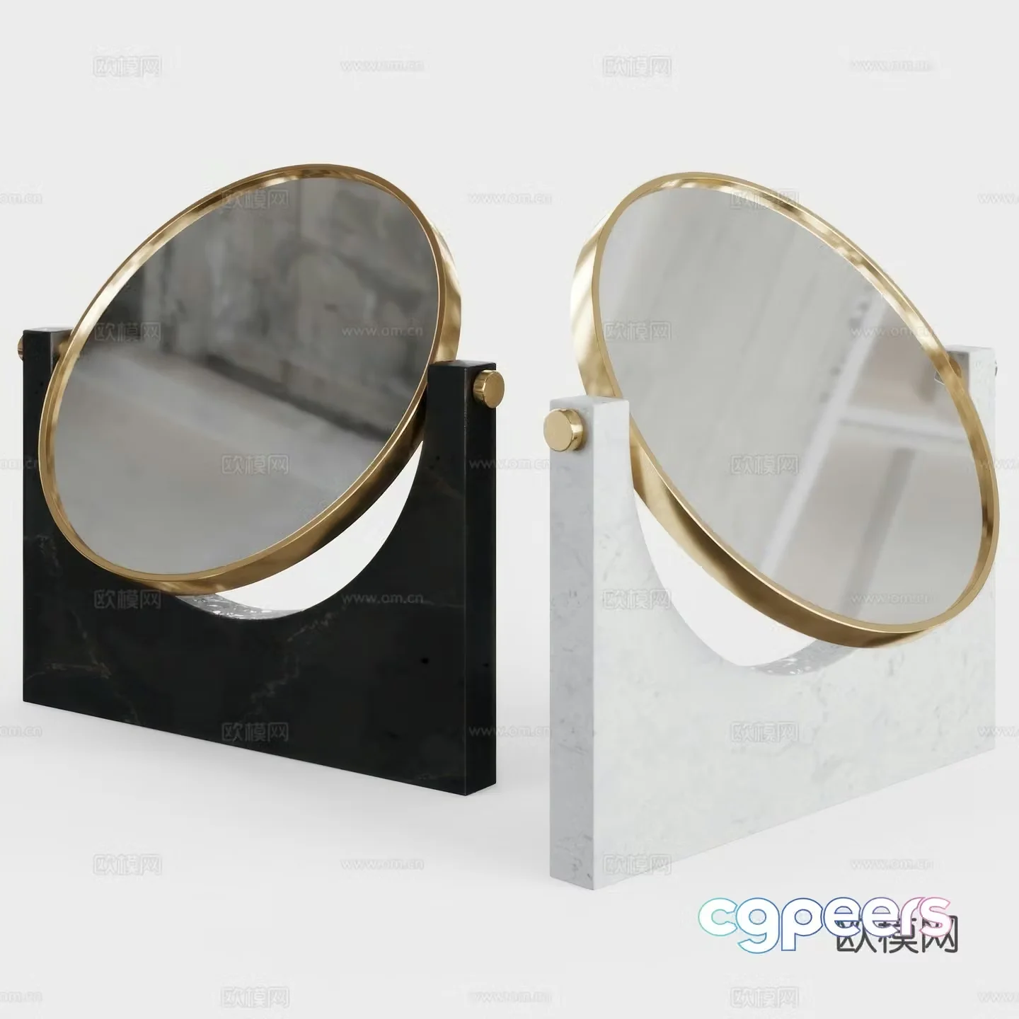 Modern light luxury makeup mirror 3d model