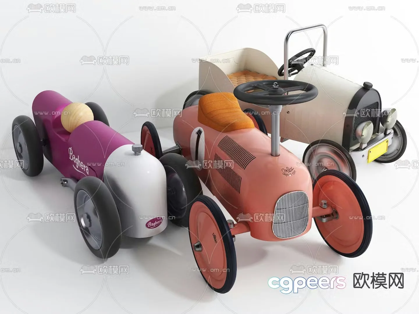 Modern children’s toy car 3d model