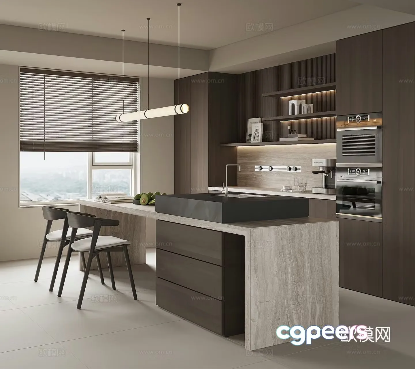 Modern restaurant 3d model